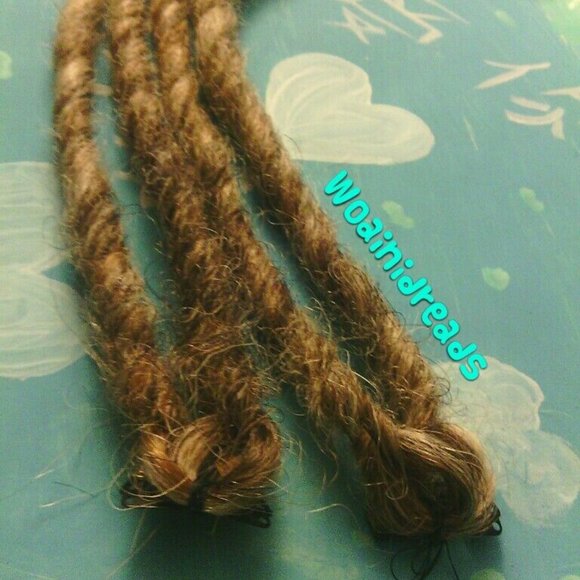 3 Clip in Twist Synthetic Dreads Dirty Ash Blonde - Picture 4 of 6